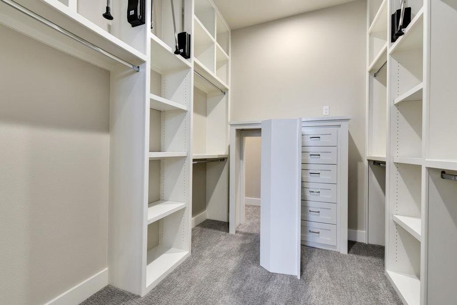 Spacious walk-in closet Spacious walk-in closet