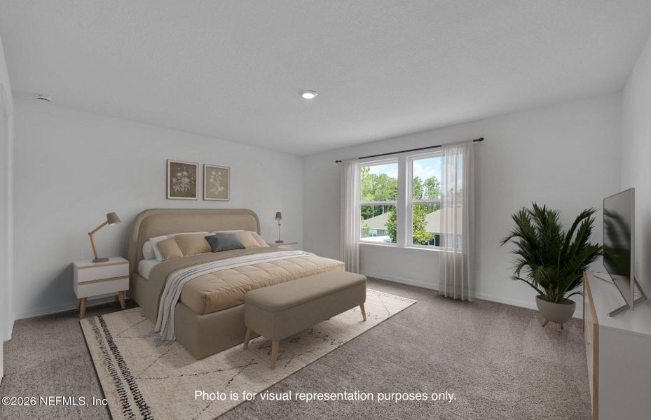 Furnished interior view inside a new home in Hyland Trail, Green Cove Springs (Image 11). Furnished interior view inside a new home in Hyland Trail, Green Cove Springs (Image 11).