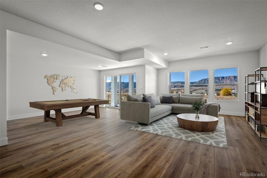 Furnished interior view inside a new home in Cloverleaf - Pinnacle Collection, Monument (Image 29). Furnished interior view inside a new home in Cloverleaf - Pinnacle Collection, Monument (Image 29).