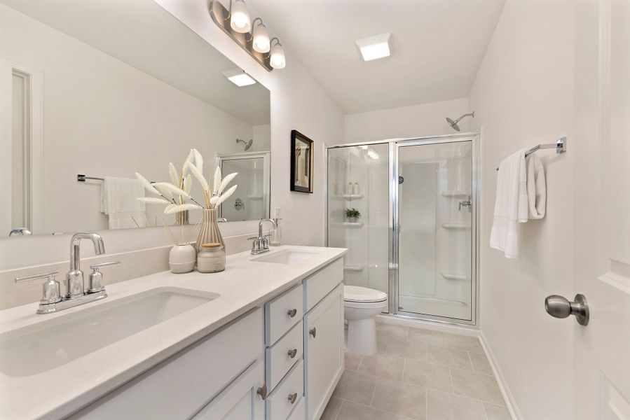 Representative furnished interior of a home built from the Miles II TH by True Homes in Ardmore Townhomes, Winston-Salem (Image 19).