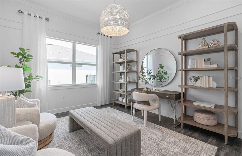 Furnished interior view inside a new home in Del Webb Oasis, Winter Garden (Image 31).