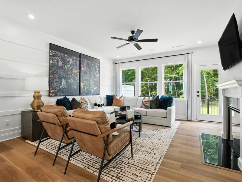 Furnished interior view inside a new home in Archer Row, Charlotte (Image 7). Furnished interior view inside a new home in Archer Row, Charlotte (Image 7).
