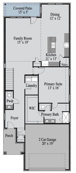 2D floor plan layout of this home in Walden Pond, Forney, TX (Image 5).