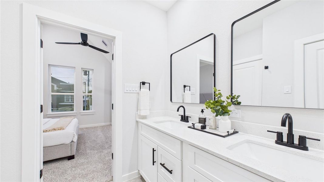 Furnished interior view inside a new home in , Houston (Image 9).