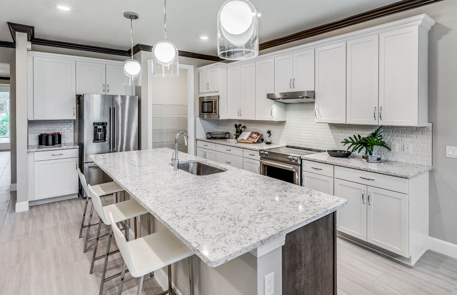 Kitchen With Designer Finishes And Large Center Island