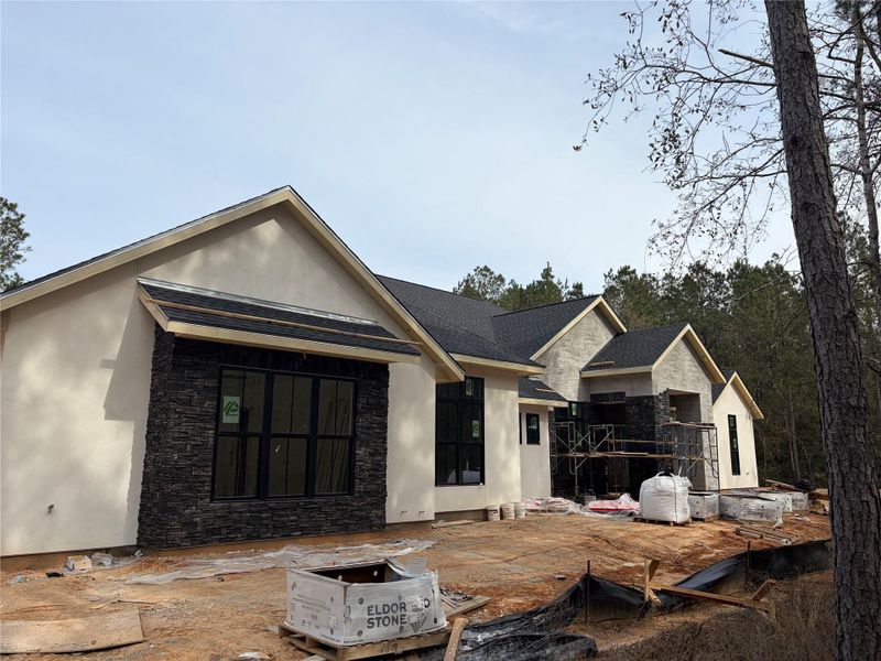 Stone & exterior in progress