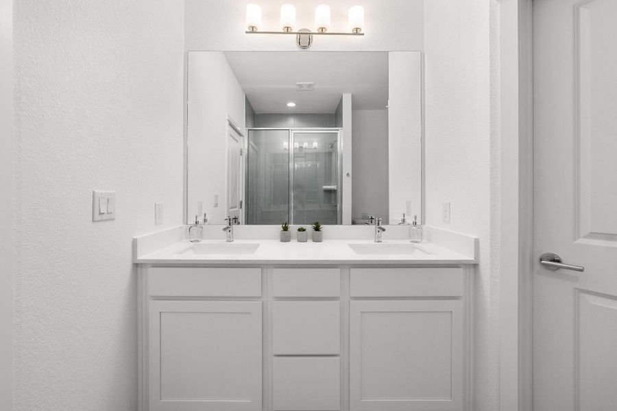 Furnished interior view inside a new home in , Buda (Image 15).