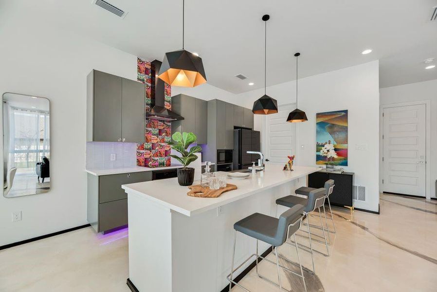 Furnished interior view inside a new home in , Dallas (Image 18).