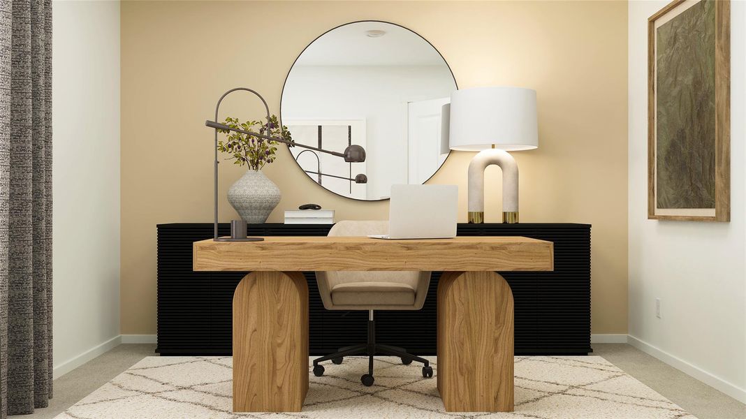 Furnished interior view inside a new home in Pradera: Cottage Collection, Uhland (Image 27). Furnished interior view inside a new home in Pradera: Cottage Collection, Uhland (Image 27).