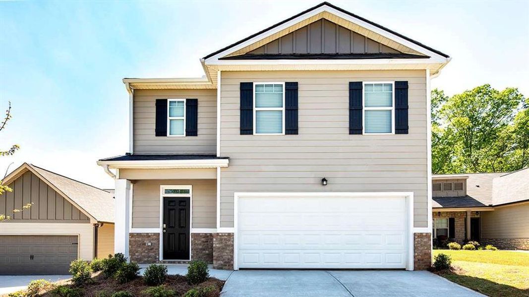 Front exterior of a new home in , Atlanta, GA, highlighting curb appeal (Image 1). Front exterior of a new home in , Atlanta, GA, highlighting curb appeal (Image 1).