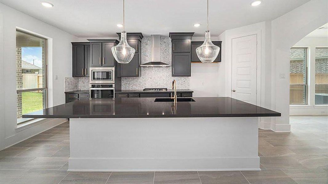 Furnished interior view inside a new home in The Trails, New Caney (Image 7).