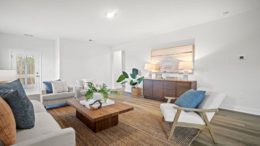 Representative furnished interior of a home built from the Hemingway-Exp by D.R. Horton in The Lakes at North Glynn, Brunswick (Image 12).