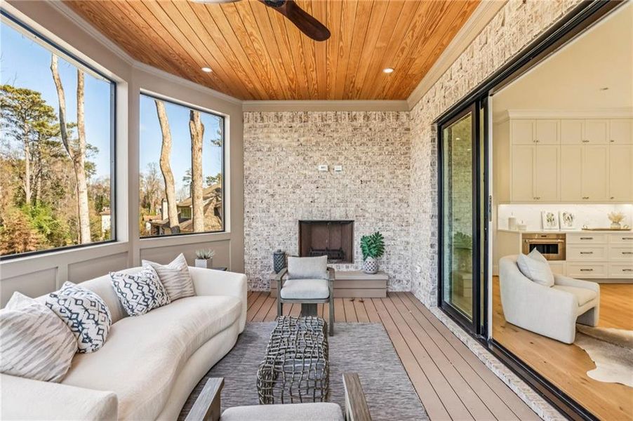 Exterior details and patio area of a home in , Atlanta (Image 26).