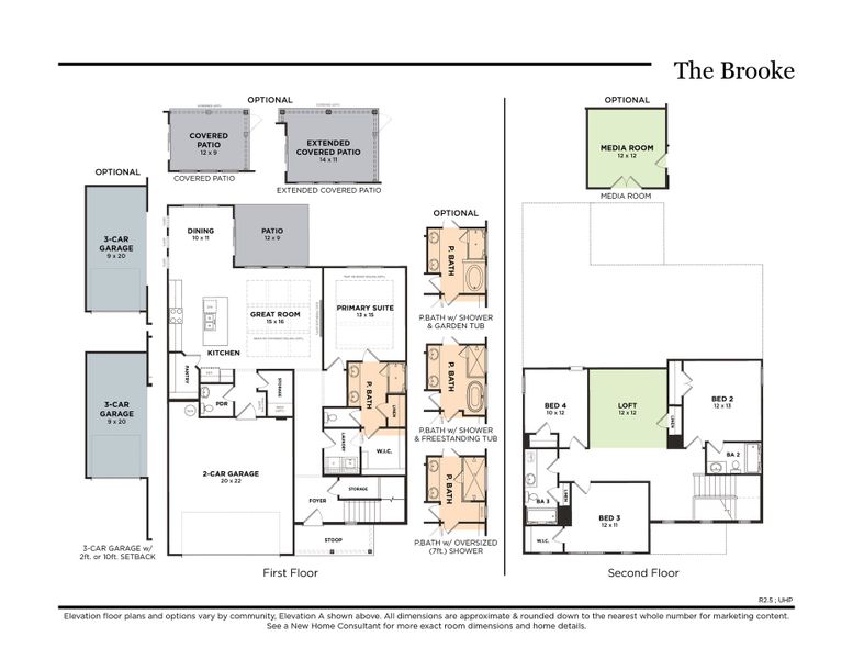 The Brooke with Opt. 3-Car Garage (R2.5)