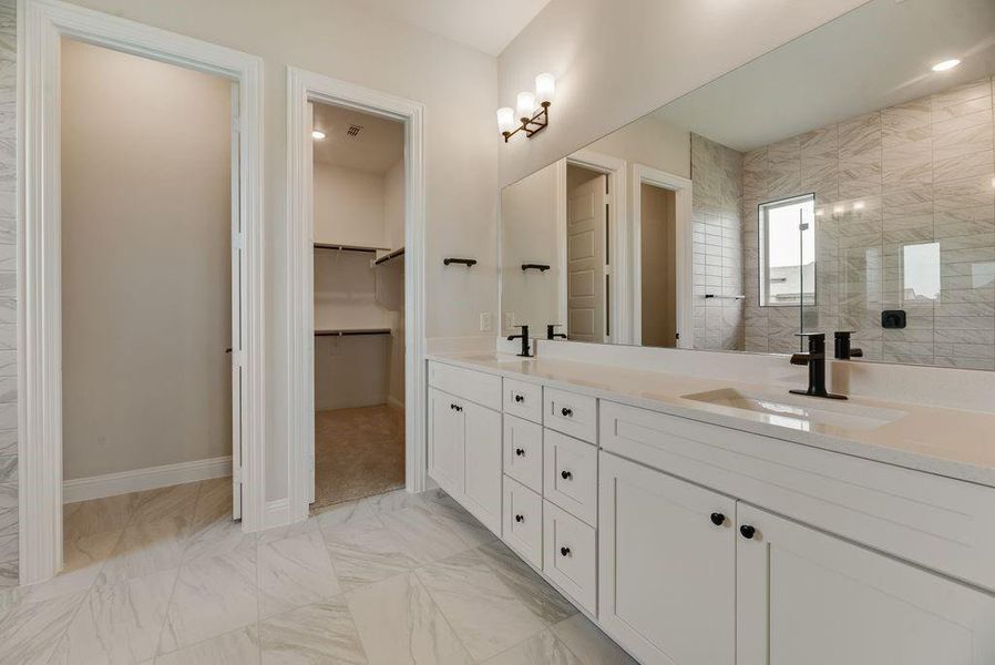 Furnished interior view inside a new home in Villages of Creekwood, Frisco (Image 6). Furnished interior view inside a new home in Villages of Creekwood, Frisco (Image 6).