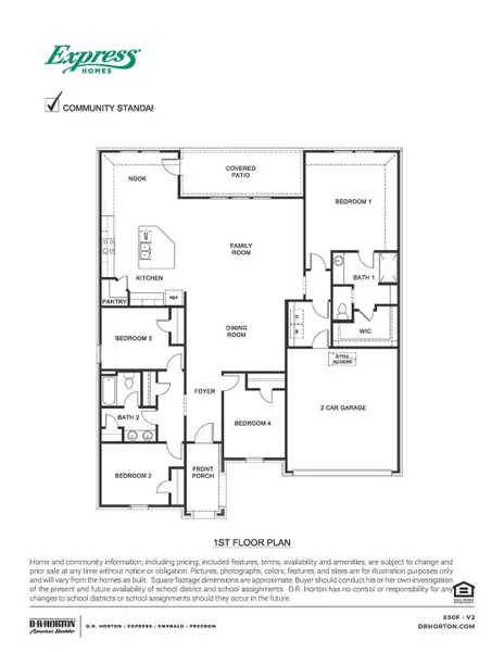 2D floor plan layout of this home in Northspur, Terrell, TX (Image 2). 2D floor plan layout of this home in Northspur, Terrell, TX (Image 2).