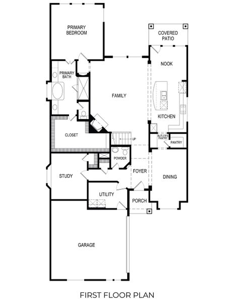 2D floor plan layout for the Princeton FSW (w/Game) by First Texas Homes in Shady Valley Estates, Midlothian, TX (Image 4).