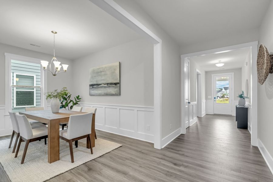 Furnished interior view inside a new home in Homecoming, Ravenel (Image 4).