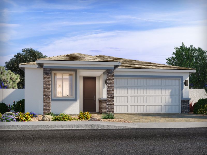 Representative exterior photo of a completed home built from the Leslie by Meritage Homes in Meritage Homes by Teravalis - Estate Series, Buckeye, AZ (Image 20). Representative exterior photo of a completed home built from the Leslie by Meritage Homes in Meritage Homes by Teravalis - Estate Series, Buckeye, AZ (Image 20).