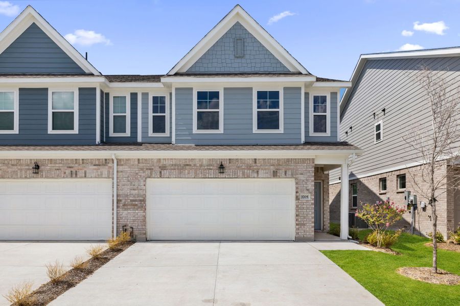 Front exterior of a new home in Lake Park Villas, Wylie, TX, highlighting curb appeal (Image 2).