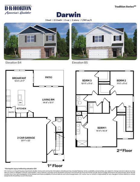 Image 27 representing the Darwin by D.R. Horton in The Grove at Matthews Landing, Fuquay Varina, NC.