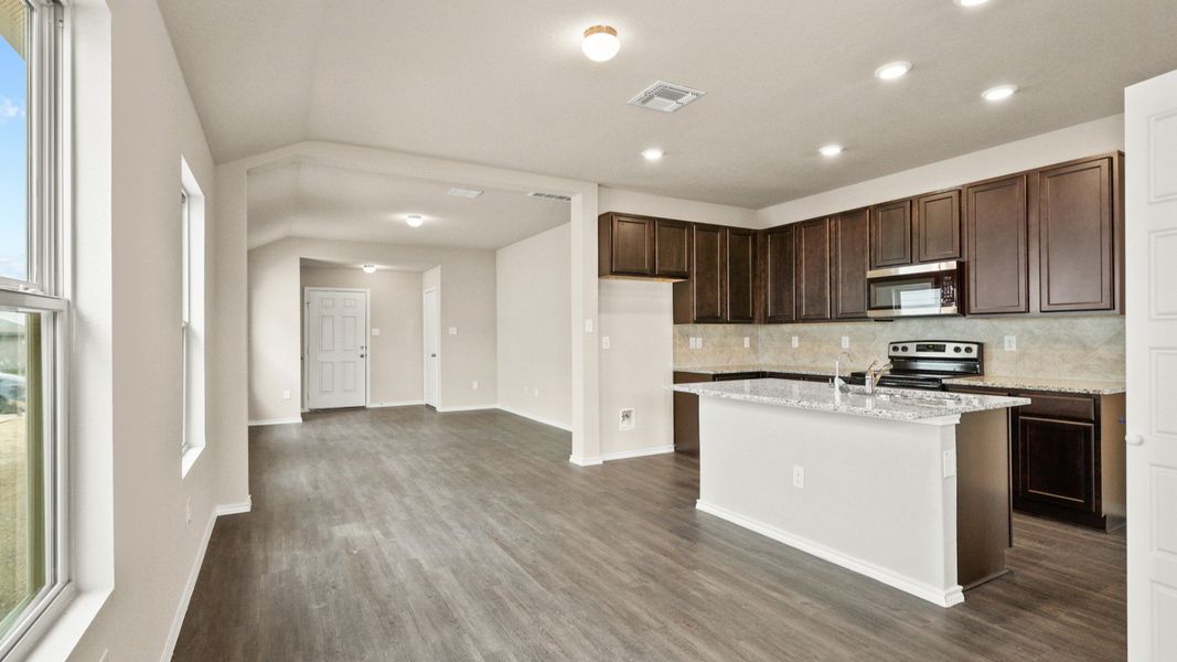 Charlotte Living Room and Kitchen