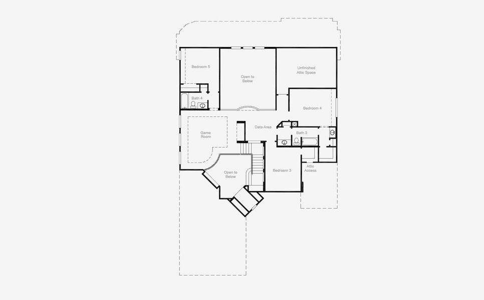 2D floor plan layout for the Lockhart by Coventry Homes in Painted Tree, McKinney, TX (Image 26). 2D floor plan layout for the Lockhart by Coventry Homes in Painted Tree, McKinney, TX (Image 26).