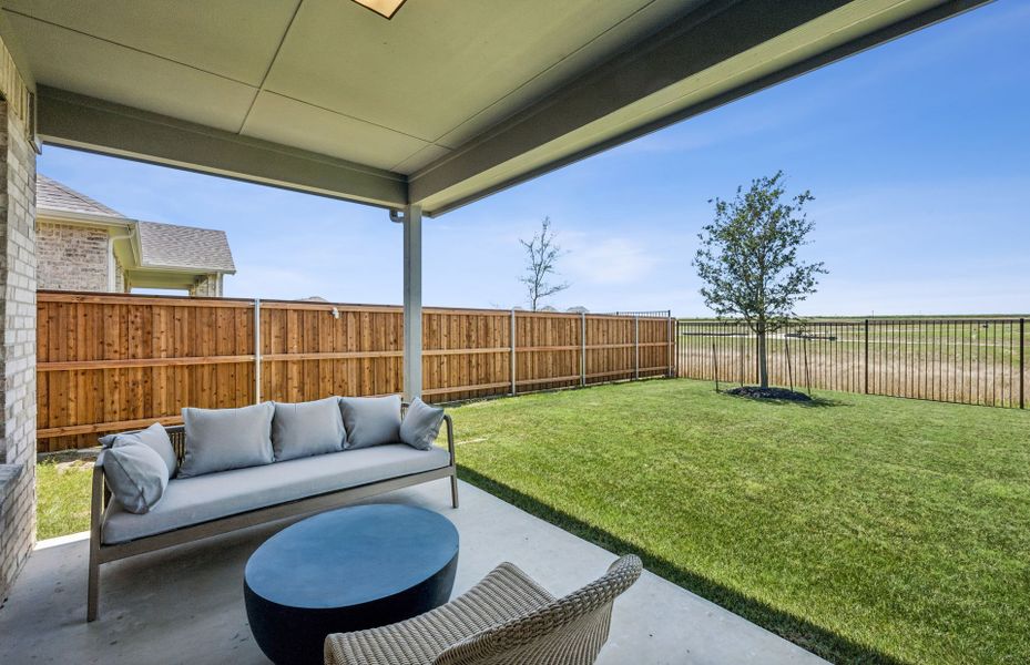 Spacious, fenced-in backyard