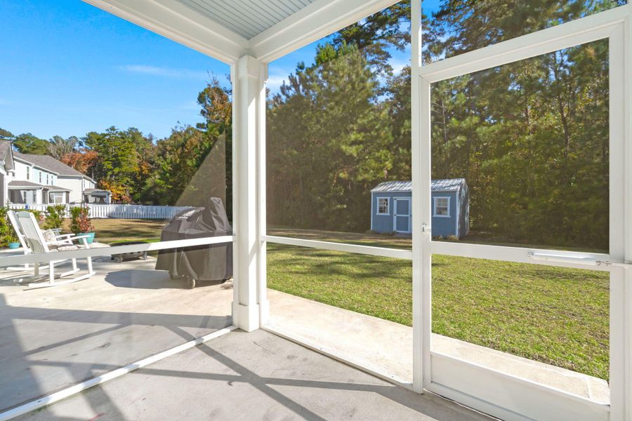 Exterior details and patio area of a home in The Ponds, Summerville (Image 24). Exterior details and patio area of a home in The Ponds, Summerville (Image 24).