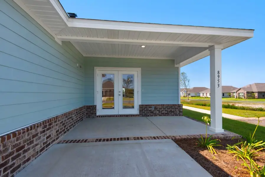 Representative exterior details of a home built from the Panama by Holiday Builders in Yellow River Ranch, Milton (Image 3). Representative exterior details of a home built from the Panama by Holiday Builders in Yellow River Ranch, Milton (Image 3).