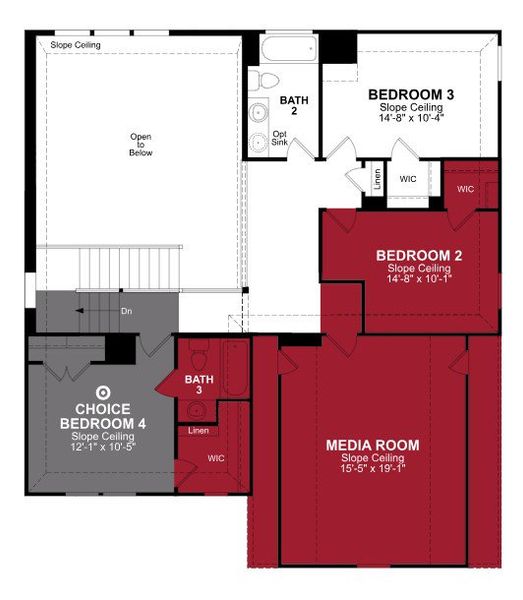 2D floor plan layout of this home in Timber Hollow: Heritage Collection, Magnolia, TX (Image 4). 2D floor plan layout of this home in Timber Hollow: Heritage Collection, Magnolia, TX (Image 4).