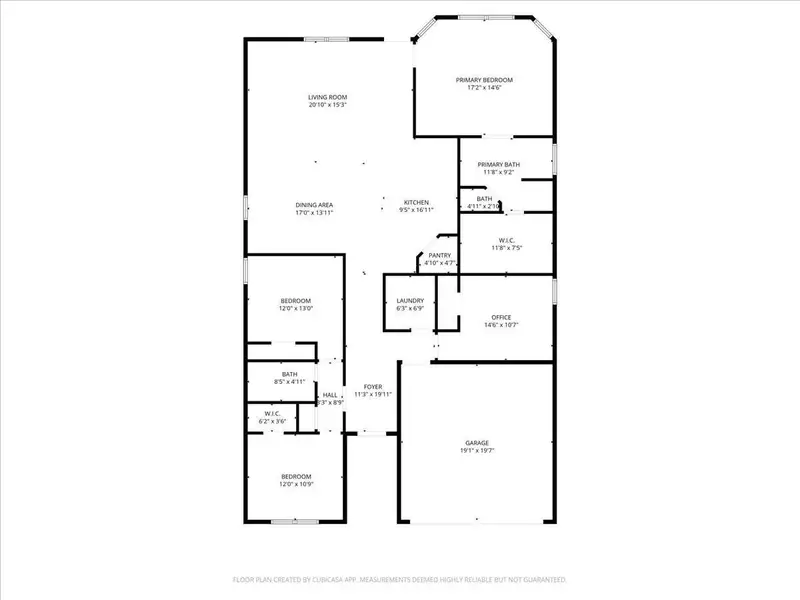 2D floor plan layout of this home in Mustang Crossing, Alvin, TX (Image 5).