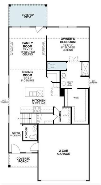 2D floor plan layout of this home in Mobberly Farms, Pilot Point, TX (Image 3).
