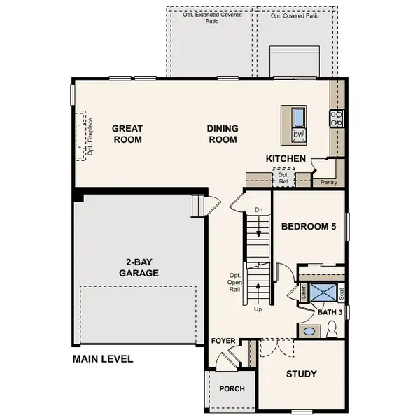 2D floor plan layout of this home in Sweetgrass, Dacono, CO (Image 4).