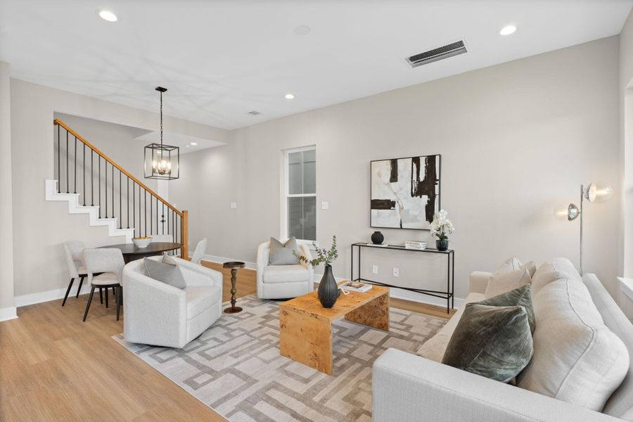 Furnished interior view inside a new home in , Houston (Image 37).
