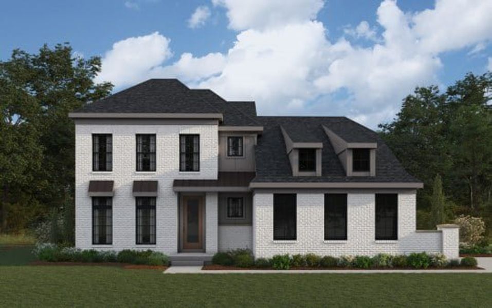 Representative exterior photo of a completed home built from the Finley by Fischer Homes in Twin Lakes, Hoschton, GA (Image 11).