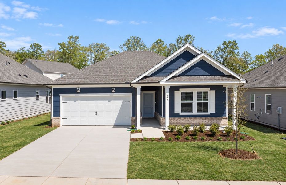 Representative exterior photo of a completed home built from the Rosemont by Pulte Homes in Henley Village, Burlington, NC (Image 16).