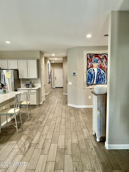 Kitchen & Front Door in the Back