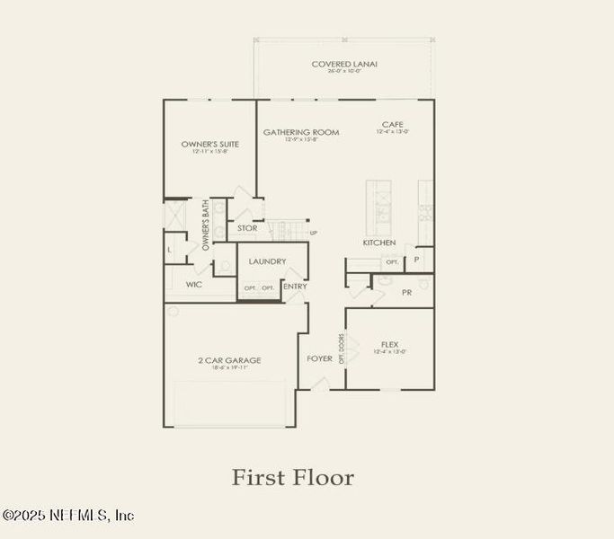 2D floor plan layout of this home in Wells Landing, Jacksonville, FL (Image 4).