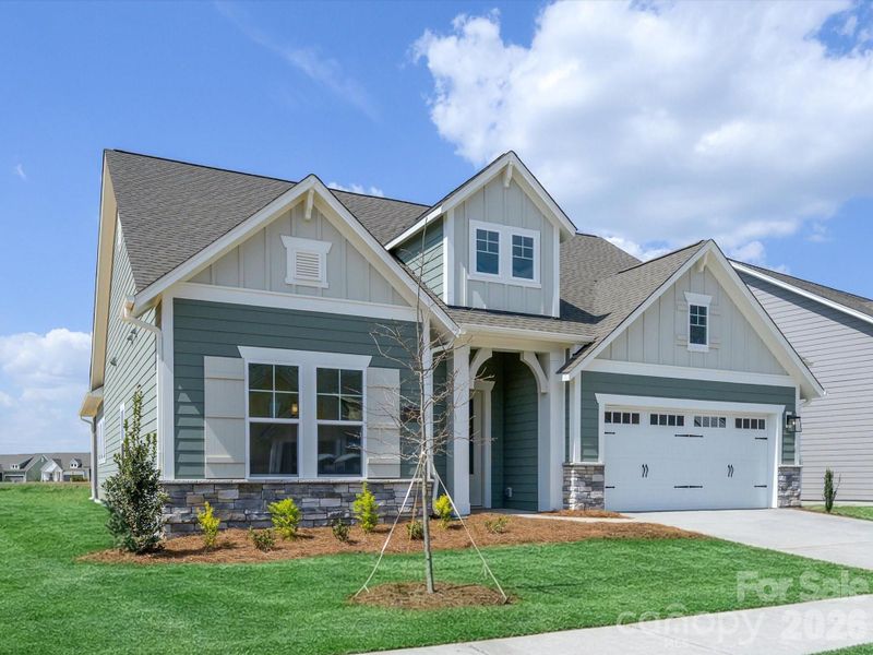 Front exterior of a new home in Encore at Streamside - Tradition Series, Waxhaw, NC, highlighting curb appeal (Image 24).