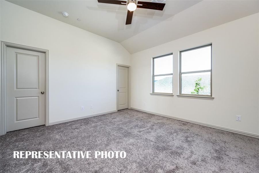 Our Conrad plan offers an owner's suite featuring oversized windows to let in natural light and two walk in closets  REPRESENTATIVE PHOTO.