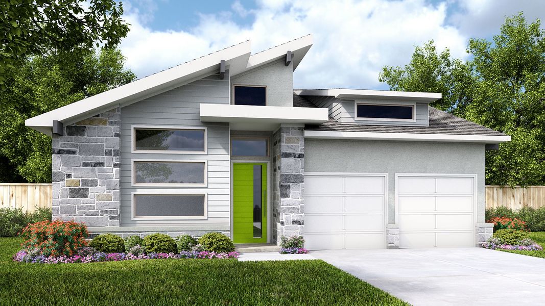 Representative exterior photo of a completed home built from the 2600E by Perry Homes in Veramendi, New Braunfels, TX (Image 2). Representative exterior photo of a completed home built from the 2600E by Perry Homes in Veramendi, New Braunfels, TX (Image 2).