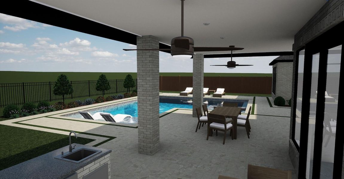 Pool shown is for illustrative purposes only and is not included in the sales price.