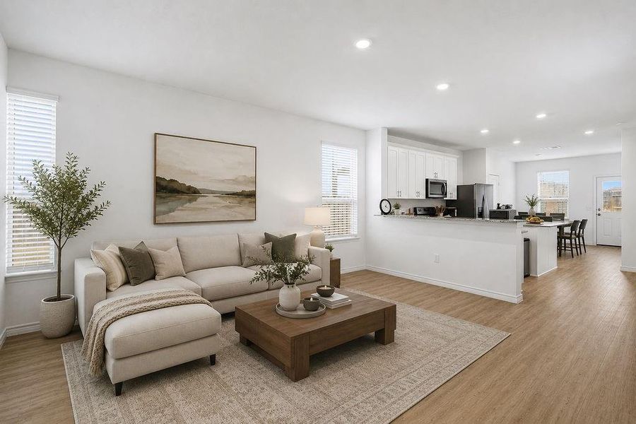 Living Room virtually Stage
