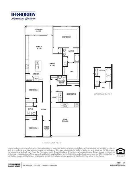 2D floor plan layout of this home in Caldwell Crossing, Iowa Colony, TX (Image 2).