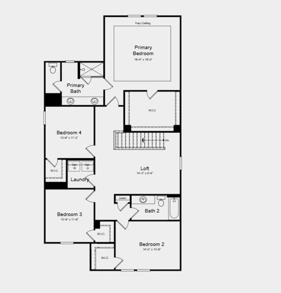 2D floor plan layout of this home in Heritage River, Euharlee, GA (Image 5).