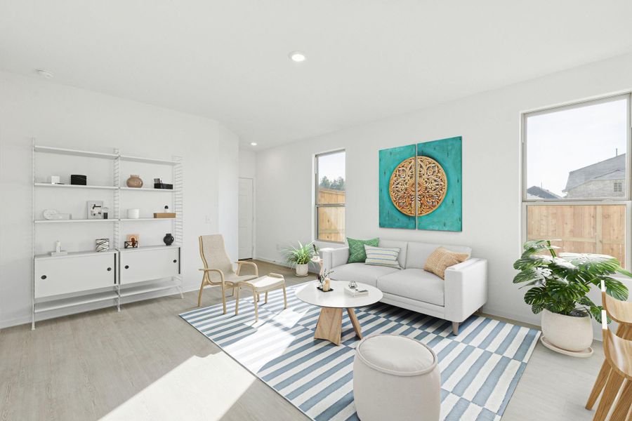 Furnished interior view inside a new home in Mavera, Conroe (Image 7).