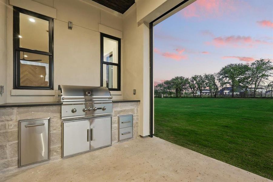 Exterior details and patio area of a home in , Bartonville (Image 26).