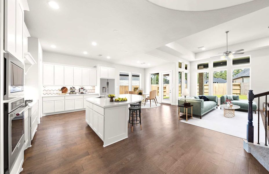 Representative furnished interior of a home built from the 3070AU by Ravenna Homes in Audubon 60′, Magnolia (Image 8).