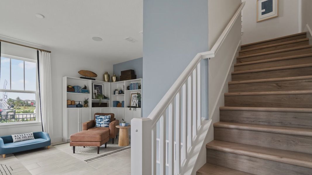 Representative furnished interior of a home built from the Lantana by DRB Homes in Parkview at Hamlin, Winter Garden (Image 12).